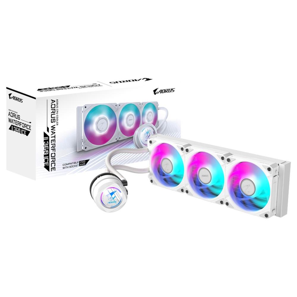 KIT REFRIGERACION LIQUIDA GIGABYTE AORUS WATERFORCE II 360 ICE ARGB 3X 120MM BLANCO