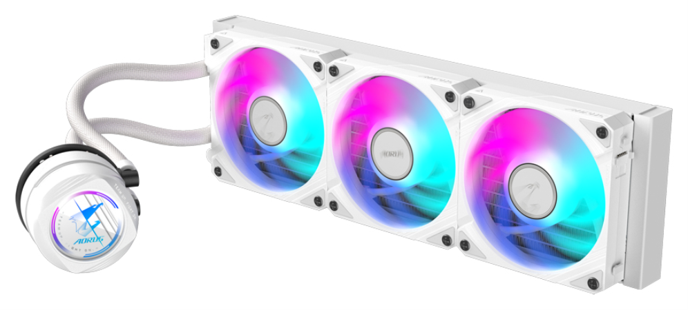 KIT REFRIGERACION LIQUIDA GIGABYTE AORUS WATERFORCE II 360 ICE ARGB 3X 120MM BLANCO