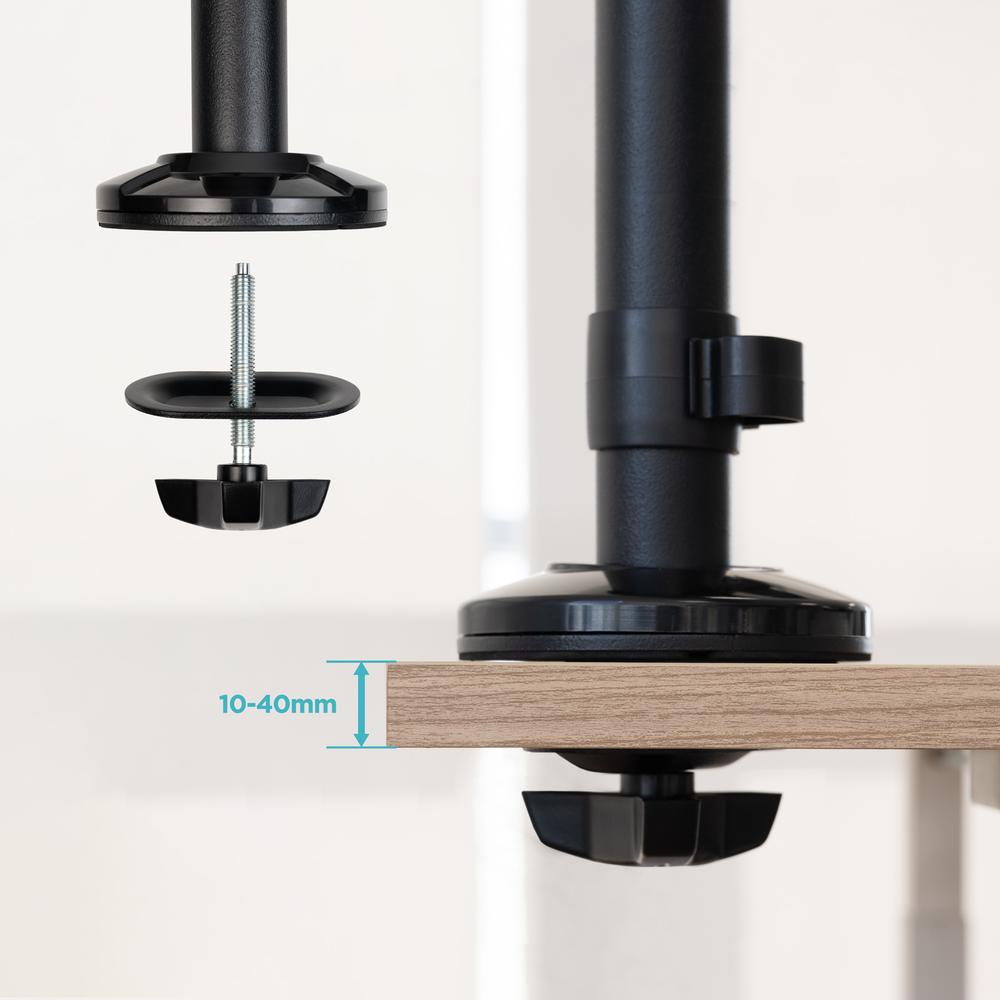 SOPORTE MESA TOOQ VESA HASTA 32" 100X100MM + SOPORTE TERMINAL/LECTOR/TECLADO