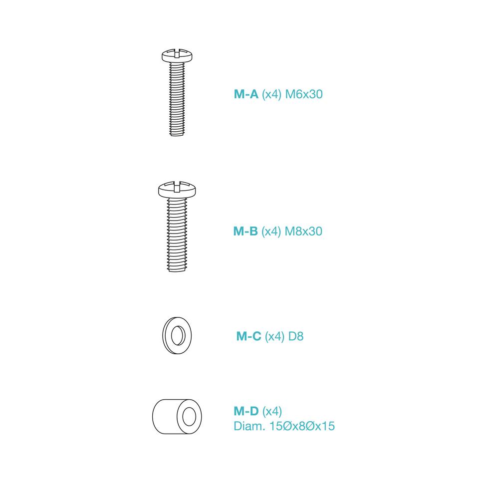 SOPORTE PARED TOOQ VESA HASTA 86" 600X400MM MAX 45KG