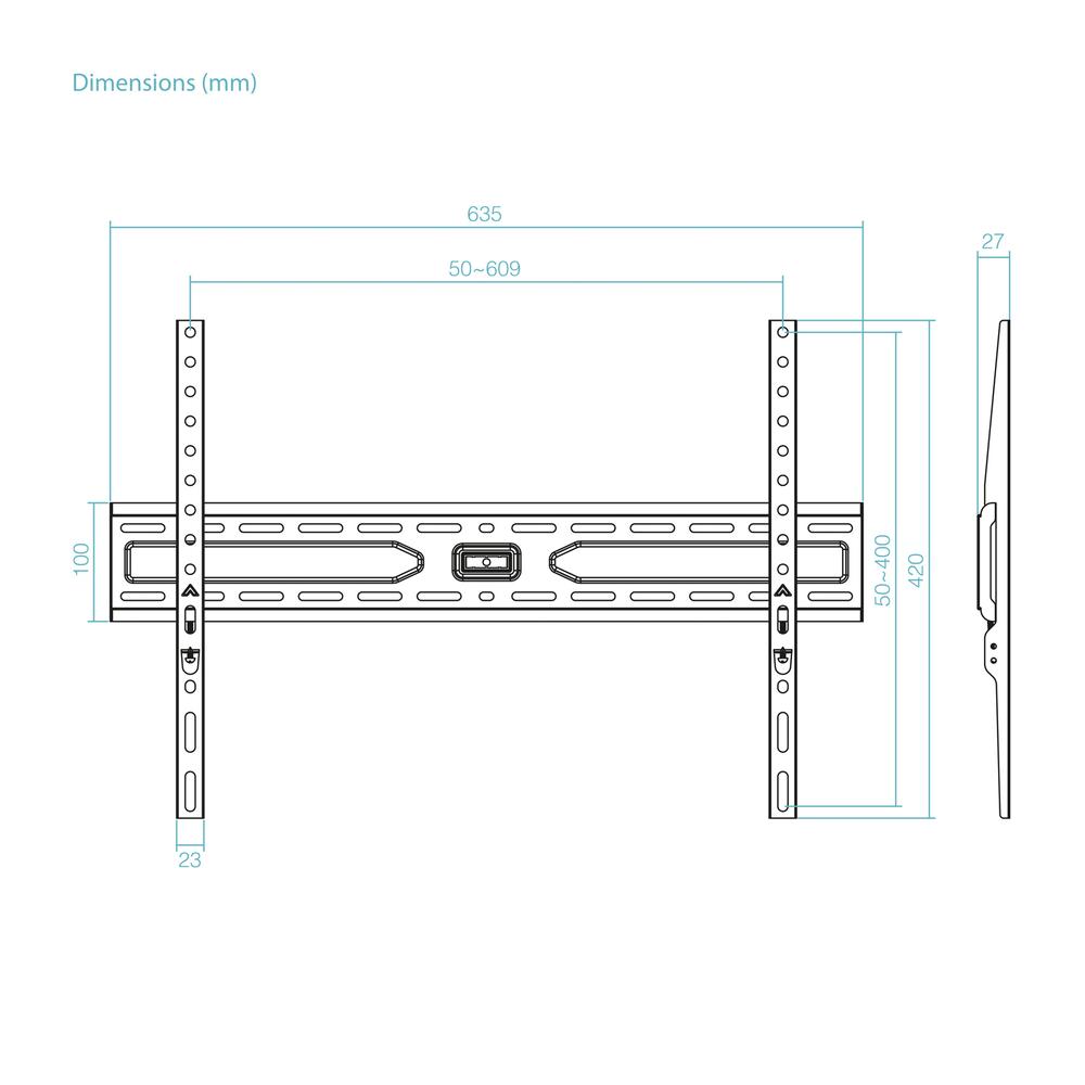 SOPORTE PARED TOOQ VESA HASTA 86" 600X400MM MAX 45KG