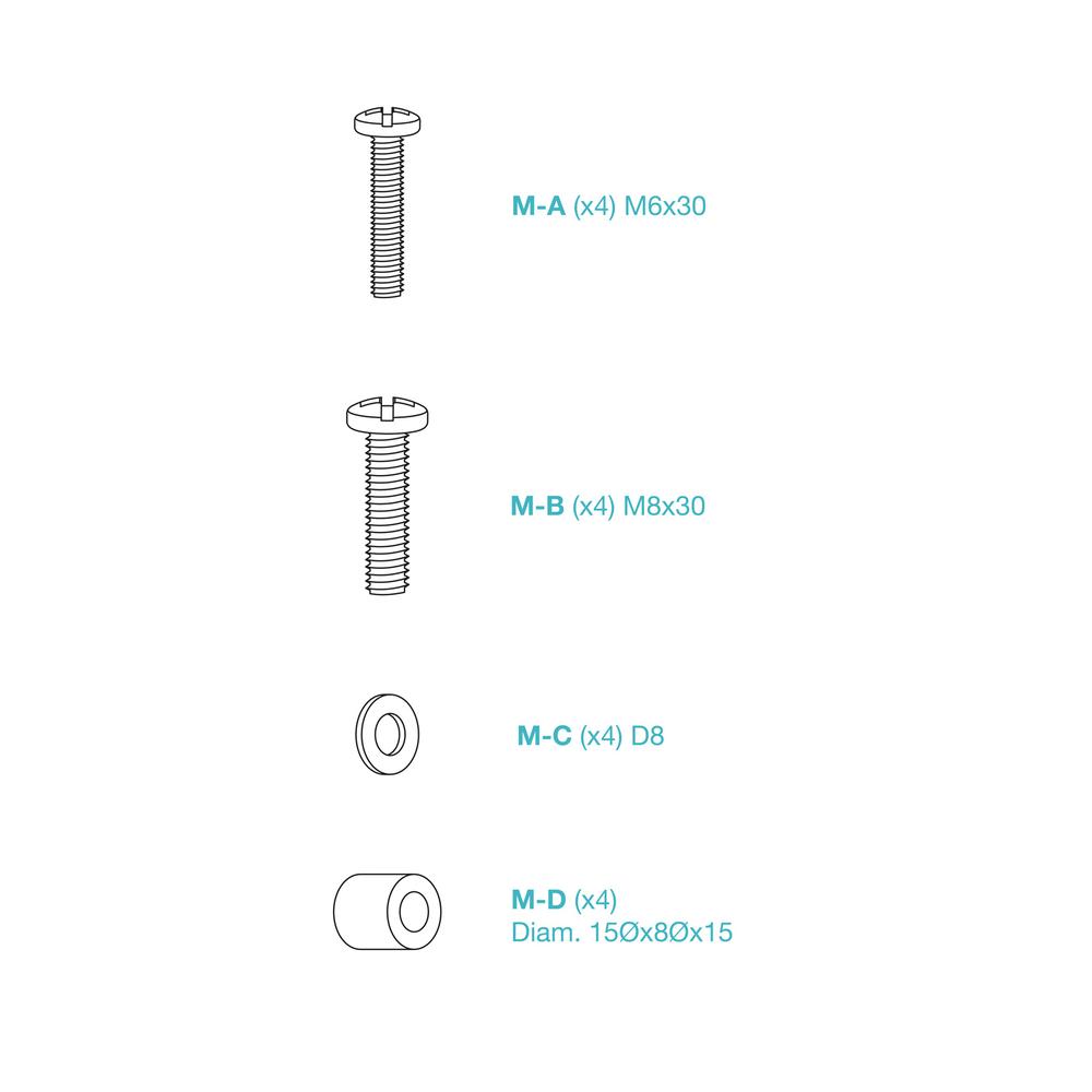 SOPORTE PARED TOOQ VESA HASTA 70" 400X400MM MAX 45KG