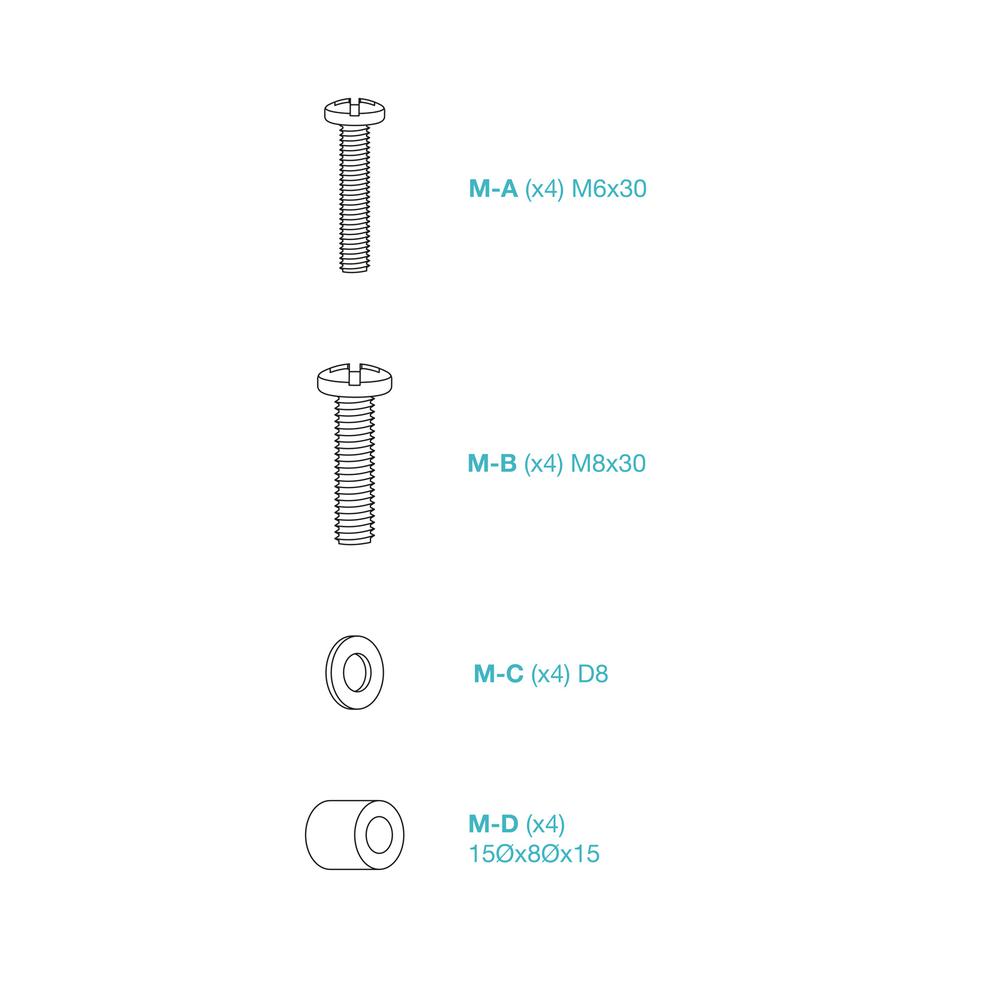 SOPORTE PARED TOOQ VESA HASTA 80" 600X400MM MAX 45KG