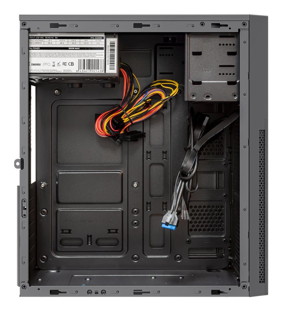 CAJA ORDENADOR UNYKACH AERO C360 ATX NEGRA 500W