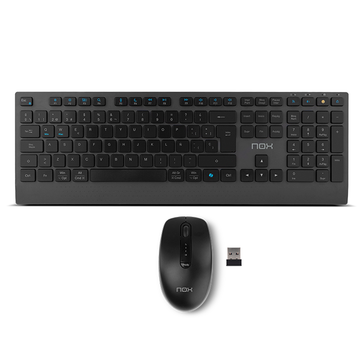 TECLADO + RATON NOX LITE DUO INALAMBRICO NEGRO