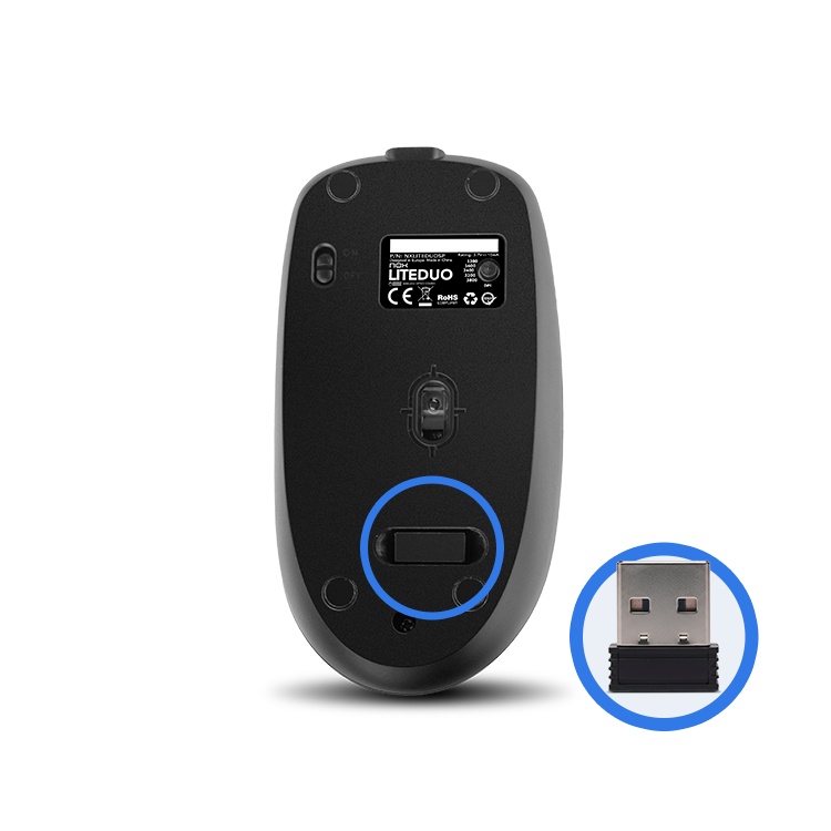 TECLADO + RATON NOX LITE DUO INALAMBRICO NEGRO