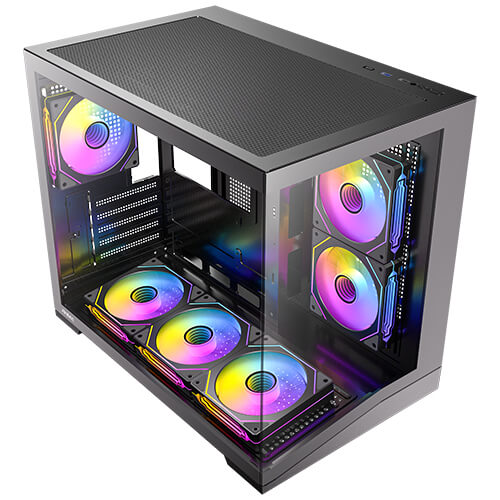CAJA ORDENADOR GAMING ANTEC CX M3 MATX ARGB CRISTAL TEMPLADO NEGRA