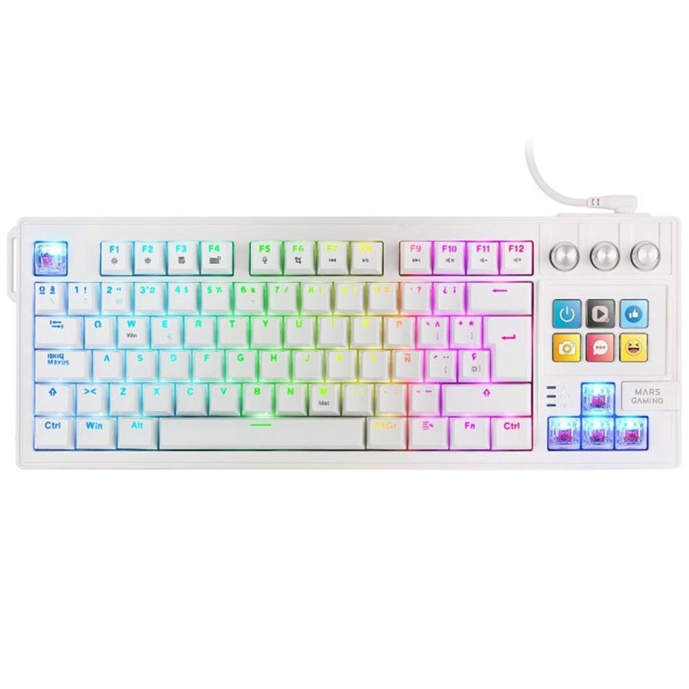 TECLADO MARS GAMING MKMASTERWES RGB BLANCO
