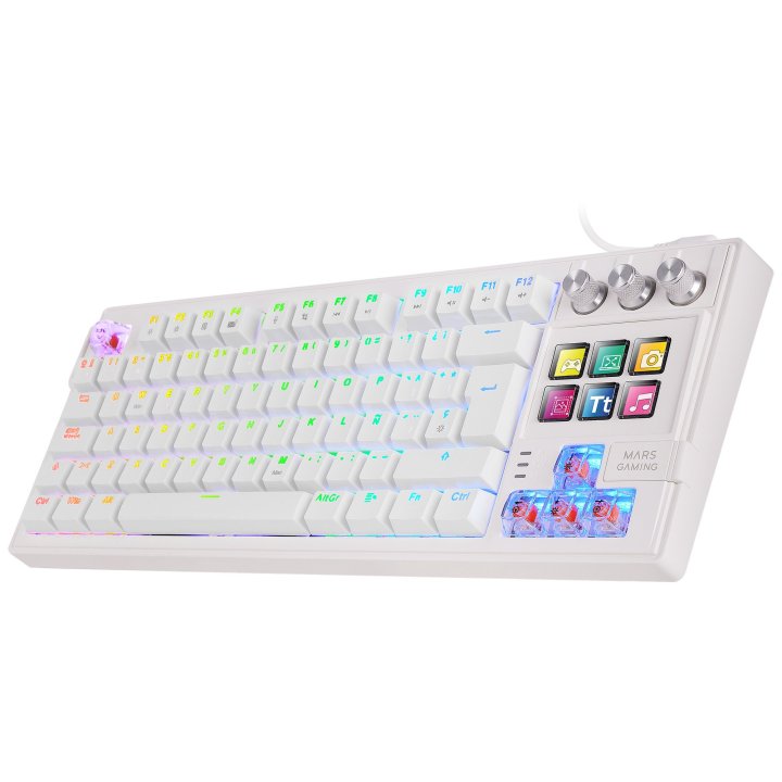 TECLADO MARS GAMING MKMASTERWES RGB BLANCO