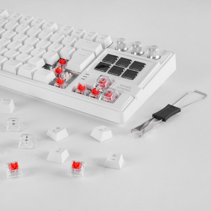 TECLADO MARS GAMING MKMASTERWES RGB BLANCO
