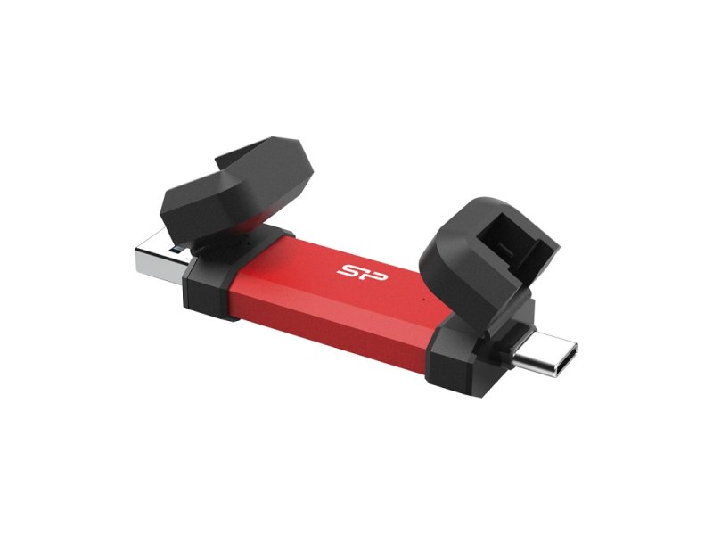MEMORIA USB TIPO A / USB TIPO C SILICON POWER DS72 250GB ROJO