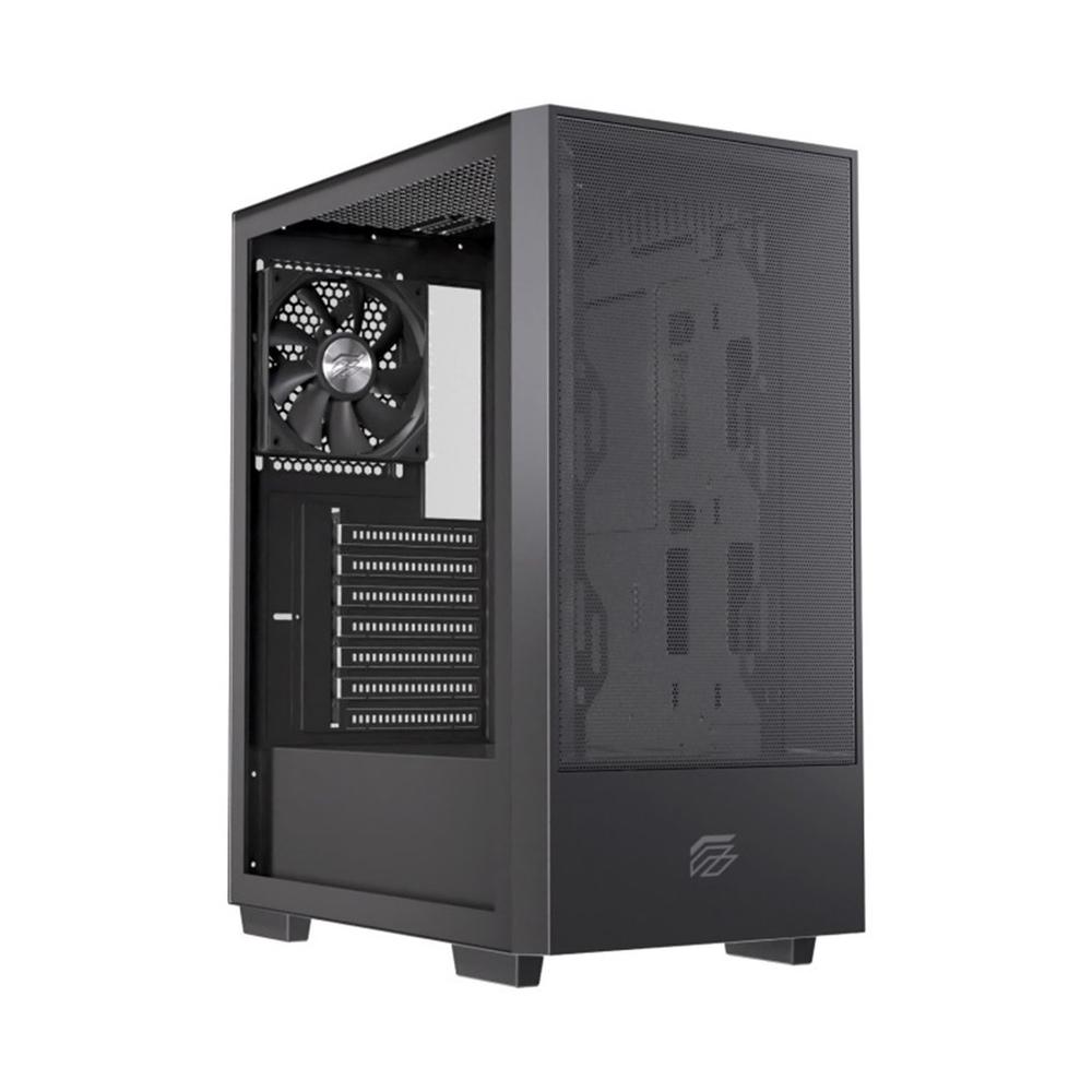 CAJA ORDENADOR GAMING EINAREX P100 CORE ATX CRISTAL TEMPLADO NEGRA