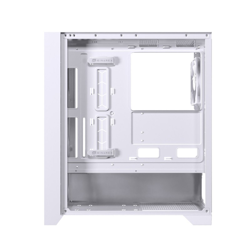 CAJA ORDENADOR GAMING EINAREX P600 CORE ATX CRISTAL TEMPLADO BLANCA