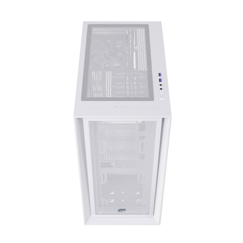 CAJA ORDENADOR GAMING EINAREX P600 CORE ATX CRISTAL TEMPLADO BLANCA