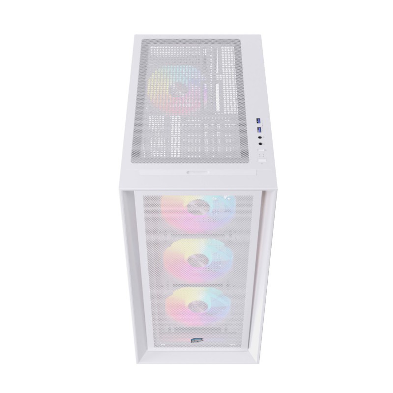 CAJA ORDENADOR GAMING EINAREX P600 RGB ATX CRISTAL TEMPLADO BLANCA