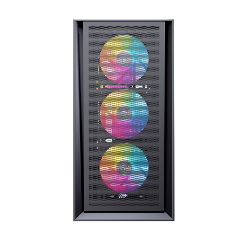 CAJA ORDENADOR GAMING EINAREX P600 RGB ATX CRISTAL TEMPLADO NEGRA