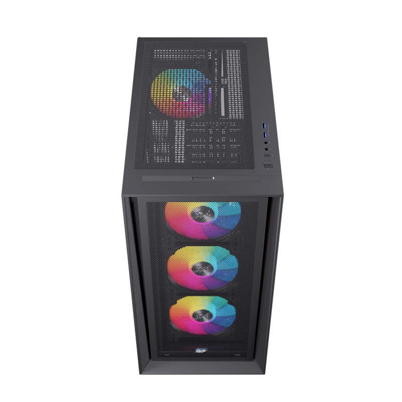 CAJA ORDENADOR GAMING EINAREX P600 RGB ATX CRISTAL TEMPLADO NEGRA