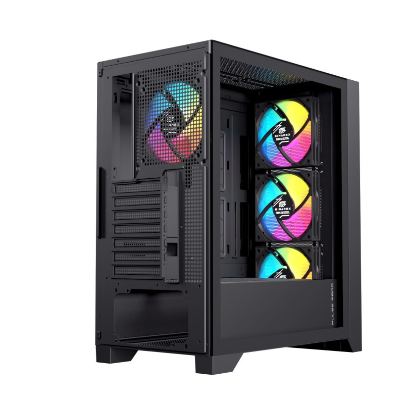 CAJA ORDENADOR GAMING EINAREX P600 RGB ATX CRISTAL TEMPLADO NEGRA