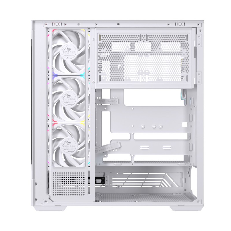 CAJA ORDENADOR GAMING EINAREX S800 RGB ATX CRISTAL TEMPLADO BLANCA