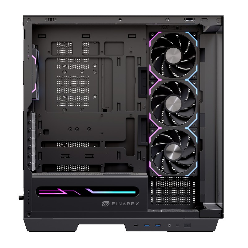 CAJA ORDENADOR GAMING EINAREX Z1K RGB ATX CRISTAL TEMPLADO NEGRA