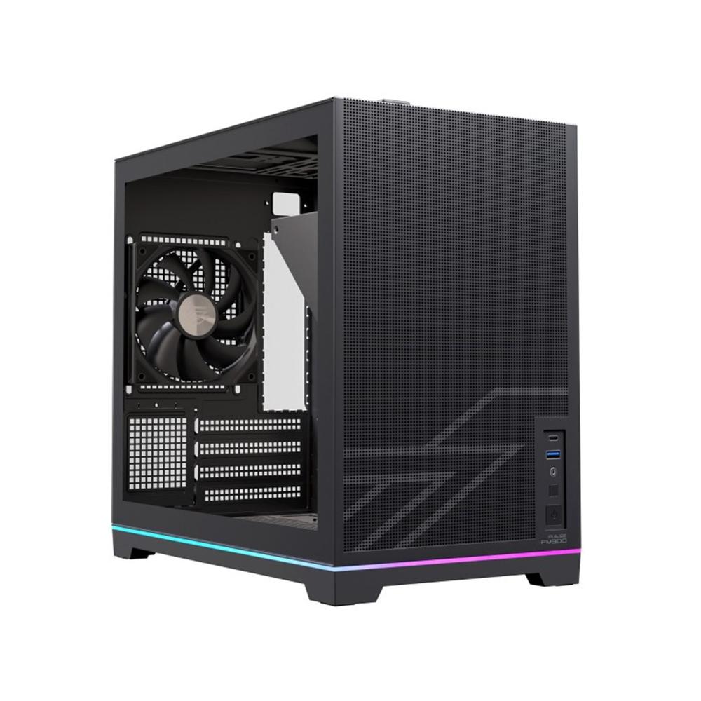 CAJA ORDENADOR GAMING EINAREX PM300 CORE MATX CRISTAL TEMPLADO NEGRA
