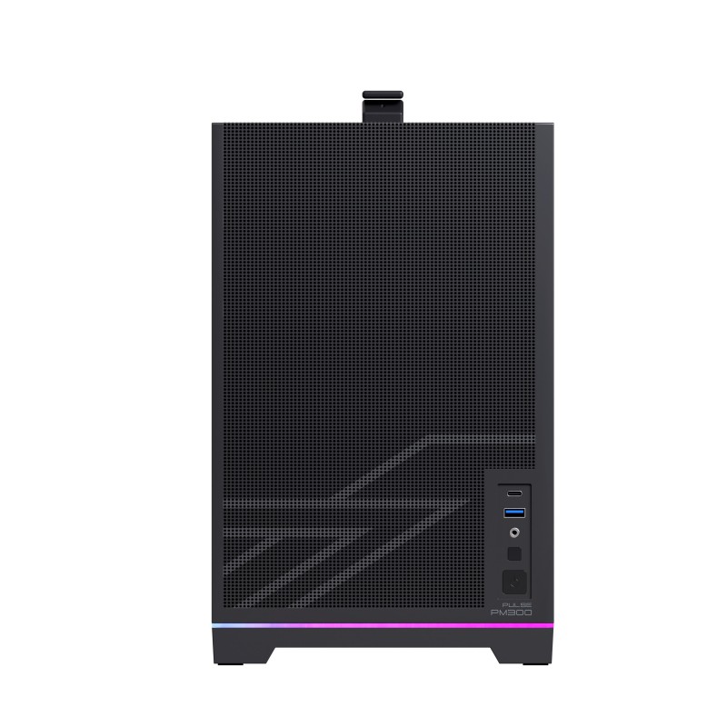 CAJA ORDENADOR GAMING EINAREX PM300 CORE MATX CRISTAL TEMPLADO NEGRA
