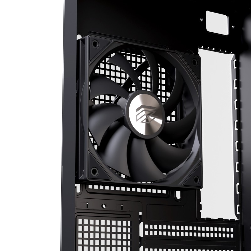 CAJA ORDENADOR GAMING EINAREX PM300 CORE MATX CRISTAL TEMPLADO NEGRA