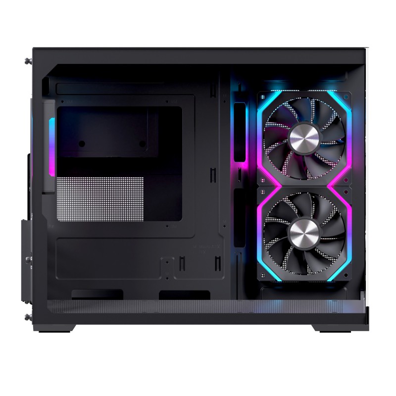 CAJA ORDENADOR GAMING EINAREX SM300 RGB MATX CRISTAL TEMPLADO NEGRA