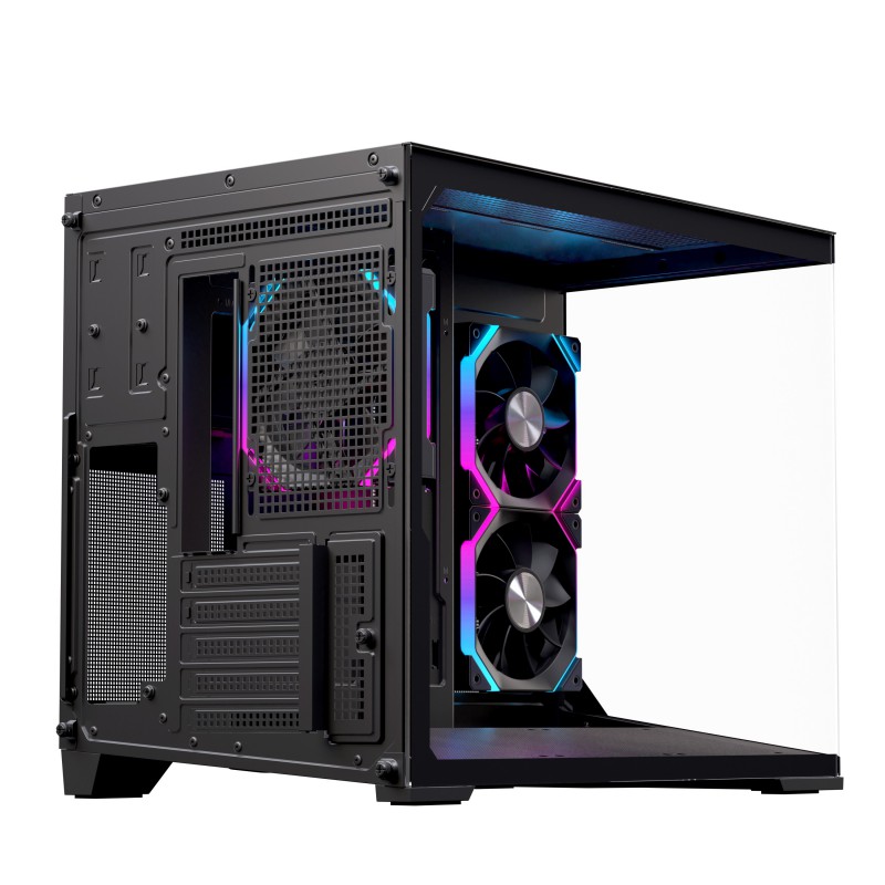 CAJA ORDENADOR GAMING EINAREX SM300 RGB MATX CRISTAL TEMPLADO NEGRA