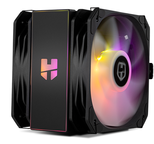 VENTILADOR CPU NOX HUMMER H-200 ARGB 2X 130MM NEGRO