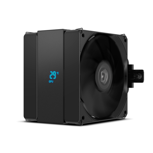 VENTILADOR CPU NOX HUMMER H-200 LCD 2X 120MM NEGRO