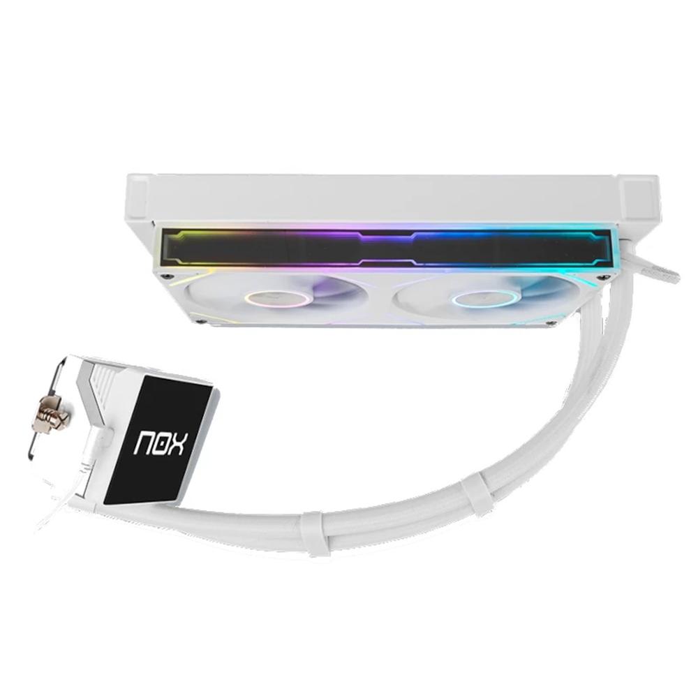 KIT REFRIGERACION LIQUIDA NOX HUMMER RL M-240 LCD ARGB 2X 120MM BLANCO