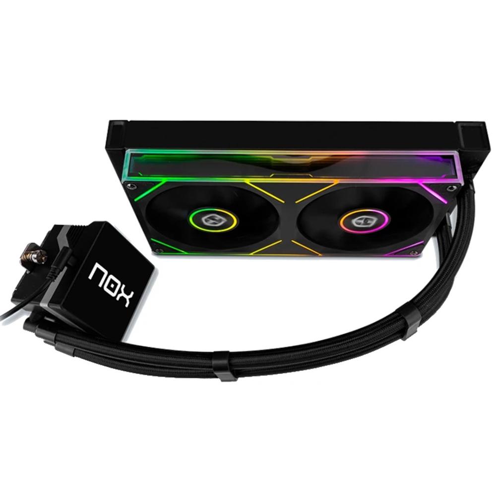 KIT REFRIGERACION LIQUIDA NOX HUMMER RL M-240 LCD ARGB 2X 120MM NEGRO