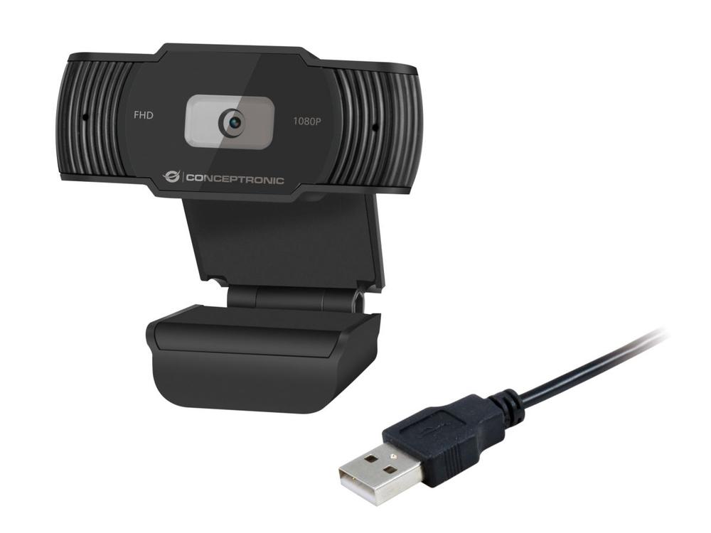 WEBCAM CONCEPTRONIC AMDIS04B FHD 30FPS USB2.0 1.5M MIC. FOV 65 CMOS NEGRO