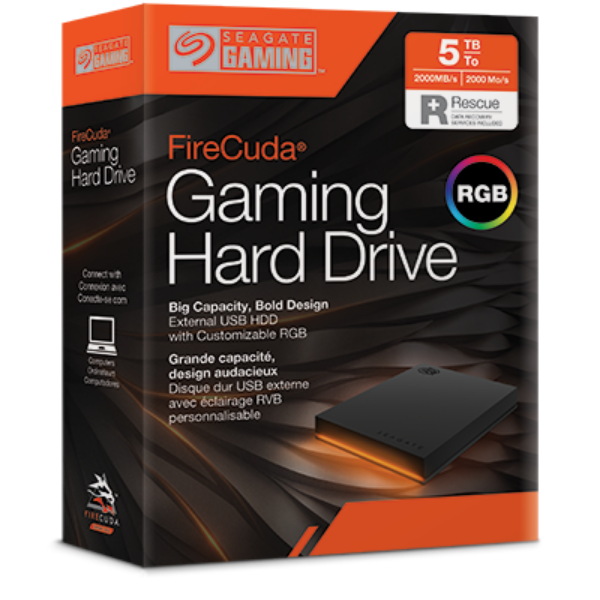 DISCO DURO EXTERNO HDD SEAGATE FIRECUDA GAMING 5TB 2.5" USB 3.2