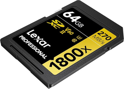 TARJETA MEMORIA SDXC LEXAR PROFESSIONAL 1800X 64GB UHS-II C10 V60