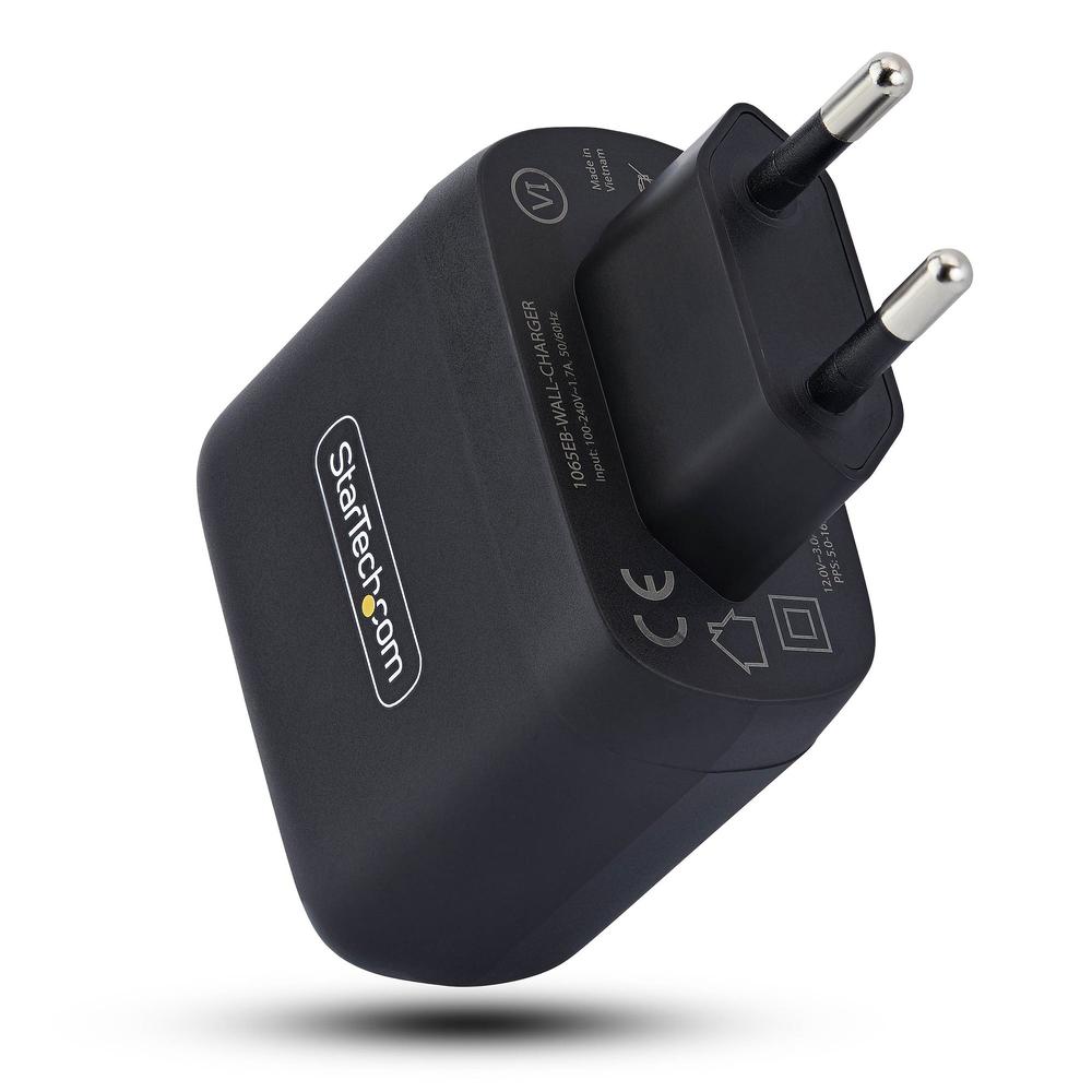 CARGADOR PARED STARTECH 65W 1X USB TIPO C NEGRO