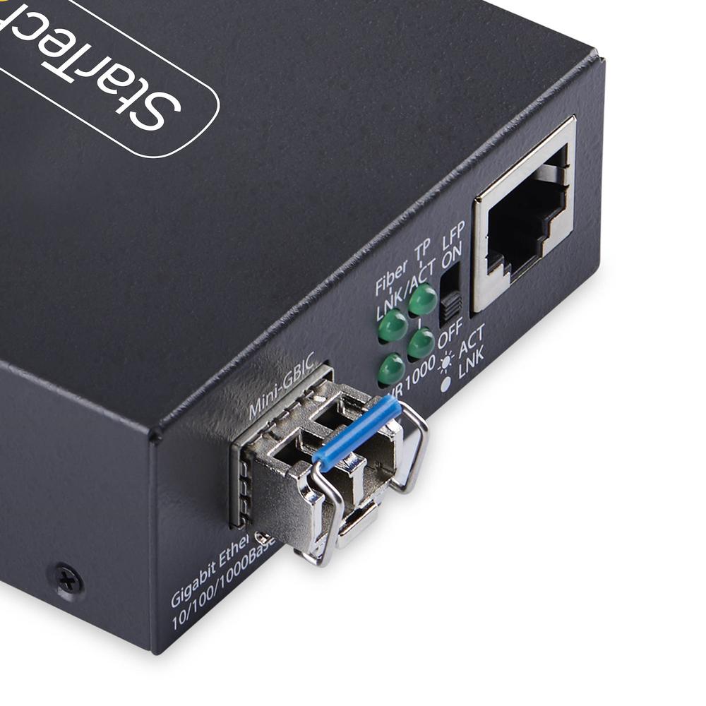 CONVERSOR DE MEDIOS DE FIBRA STARTECH LC MONOMODO PARA REDES HASTA 40KM