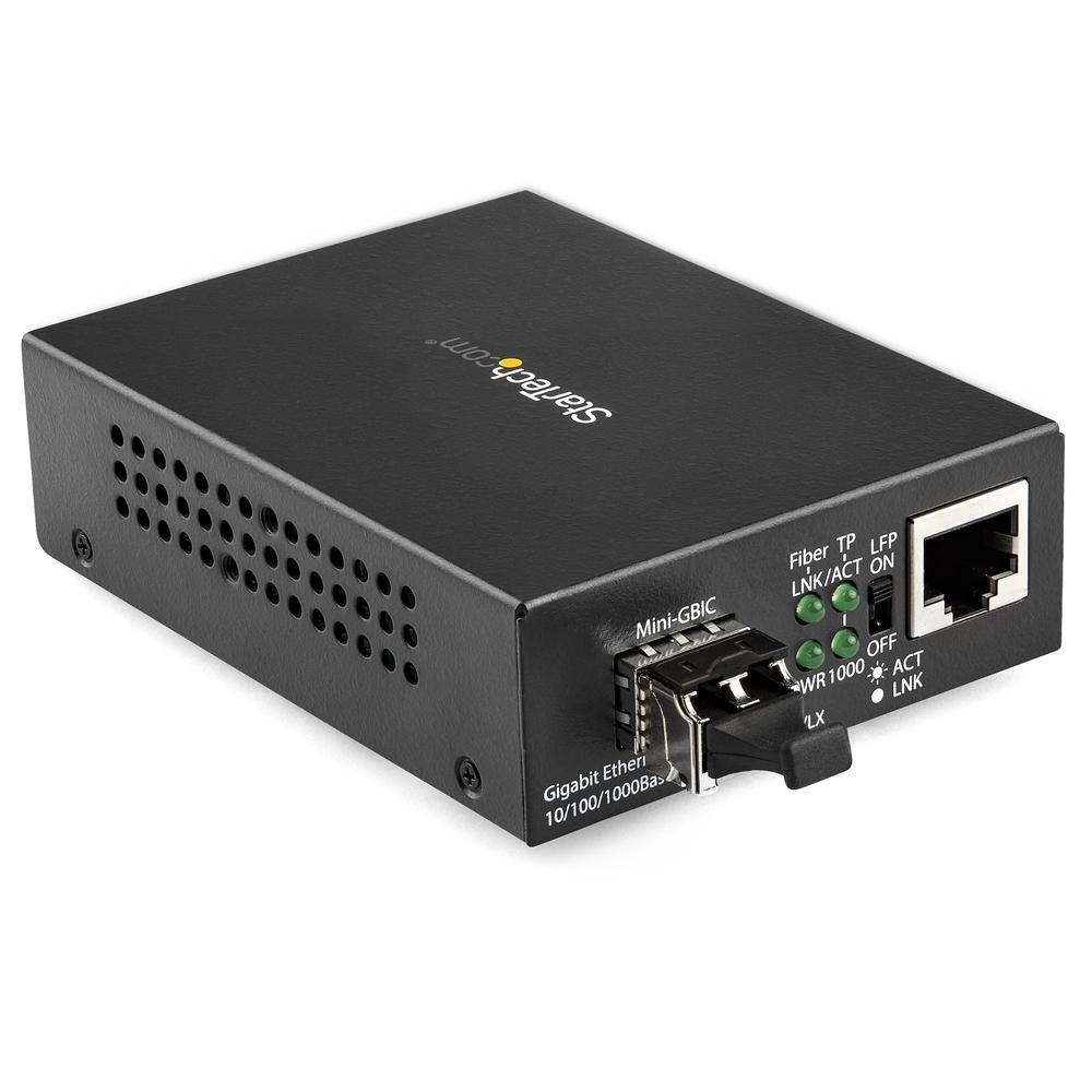CONVERSOR DE MEDIOS GIGABIT ETHERNET A FIBRA STARTECH LC MULTIMODO PARA REDES