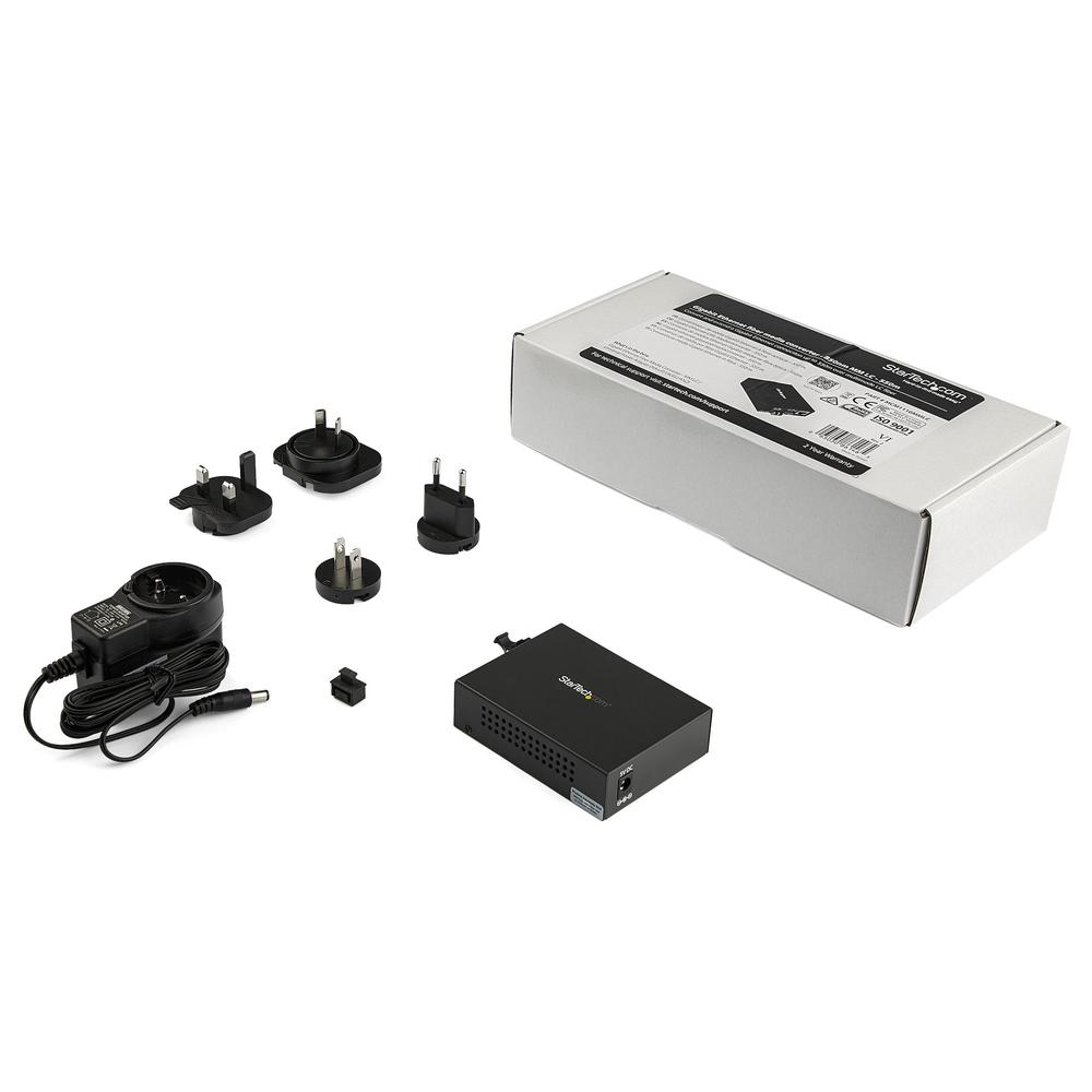 CONVERSOR DE MEDIOS GIGABIT ETHERNET A FIBRA STARTECH LC MULTIMODO PARA REDES