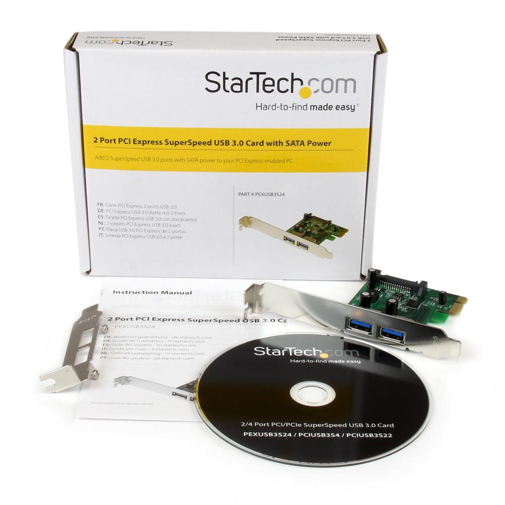 TARJETA STARTECH 2X USB 3.0 PCI EXPRESS 2.0