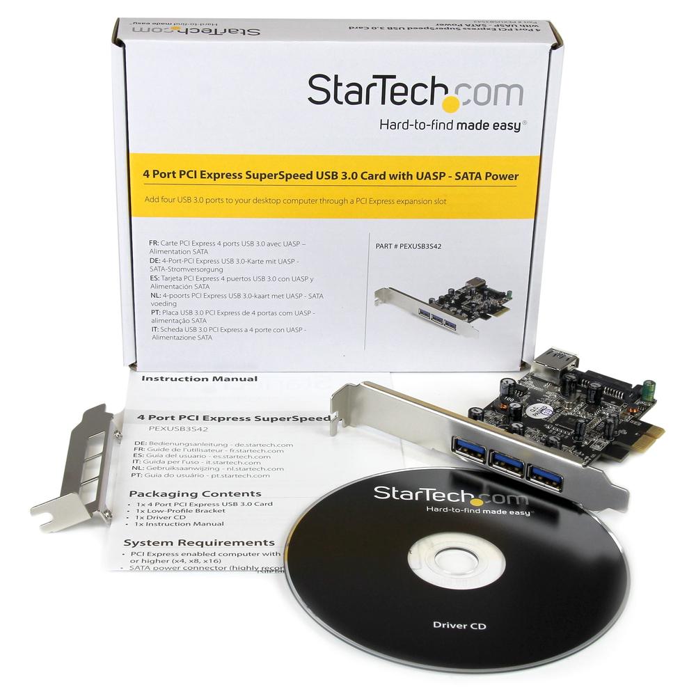 TARJETA STARTECH 4X USB 3.0 PCI EXPRESS