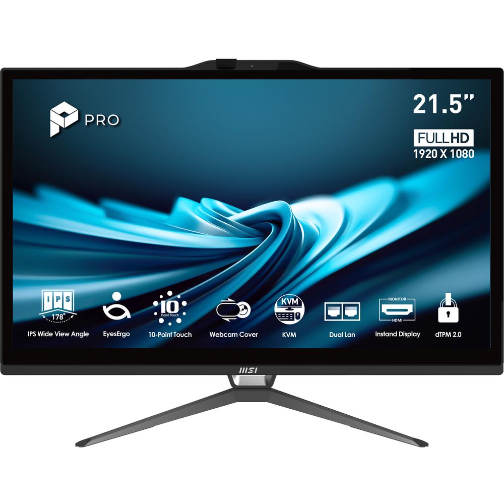 ORDENADOR ALL IN ONE MSI PRO AP222T-613EU I3-14100/ 8GB/ SSD 512GB/ 21.5" FHD/ W11H/ TACTIL NEGRO