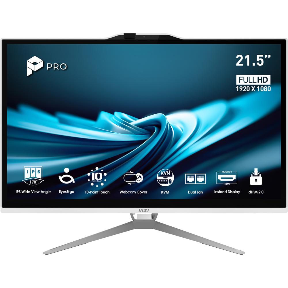 ORDENADOR ALL IN ONE MSI PRO AP222T-614EU i3-14100/ 8GB/ SSD 512GB/ 21.5" FHD/ W11H/ TACTIL BLANCO