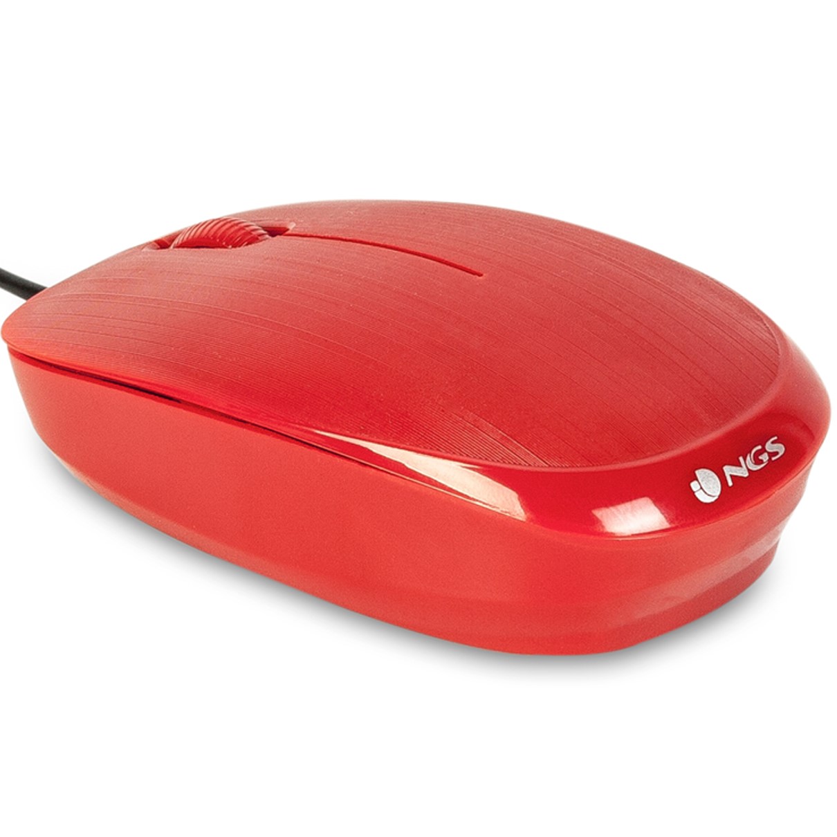 RATON CON CABLE NGS FLAMERED / OPTICO / 1000DPI / 2 BOTONES + SCROLL / ERGONOMICO / USB / ROJO