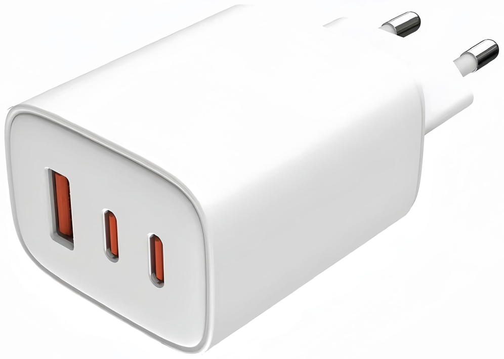 Leotec CARGADOR UNIVERSAL 65W GAN ULTRA SLIM 2 USB C PD+1 USB A BLANCO