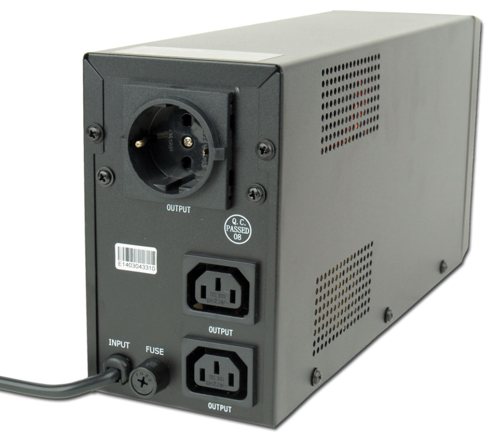 Gembird EG-UPS-031 sistema de alimentación ininterrumpida (UPS) 0,65 kVA 390 W 3 salidas AC