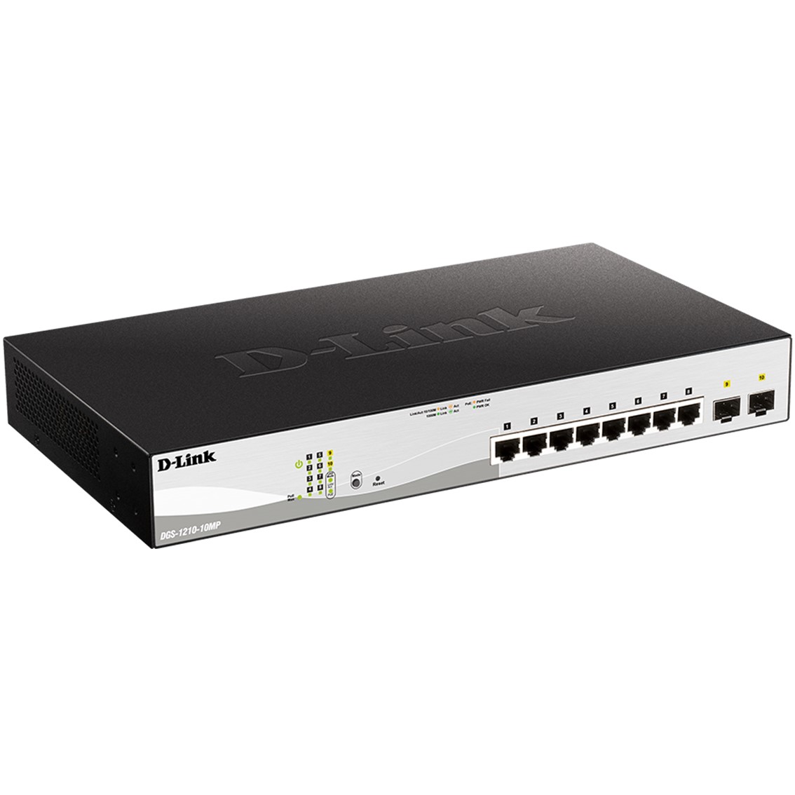 SWITCH D-LINK 10 PUERTOS GESTIONABLE 8 GIGABIT ETHERNET 10/100/100 POE 2 SFP
