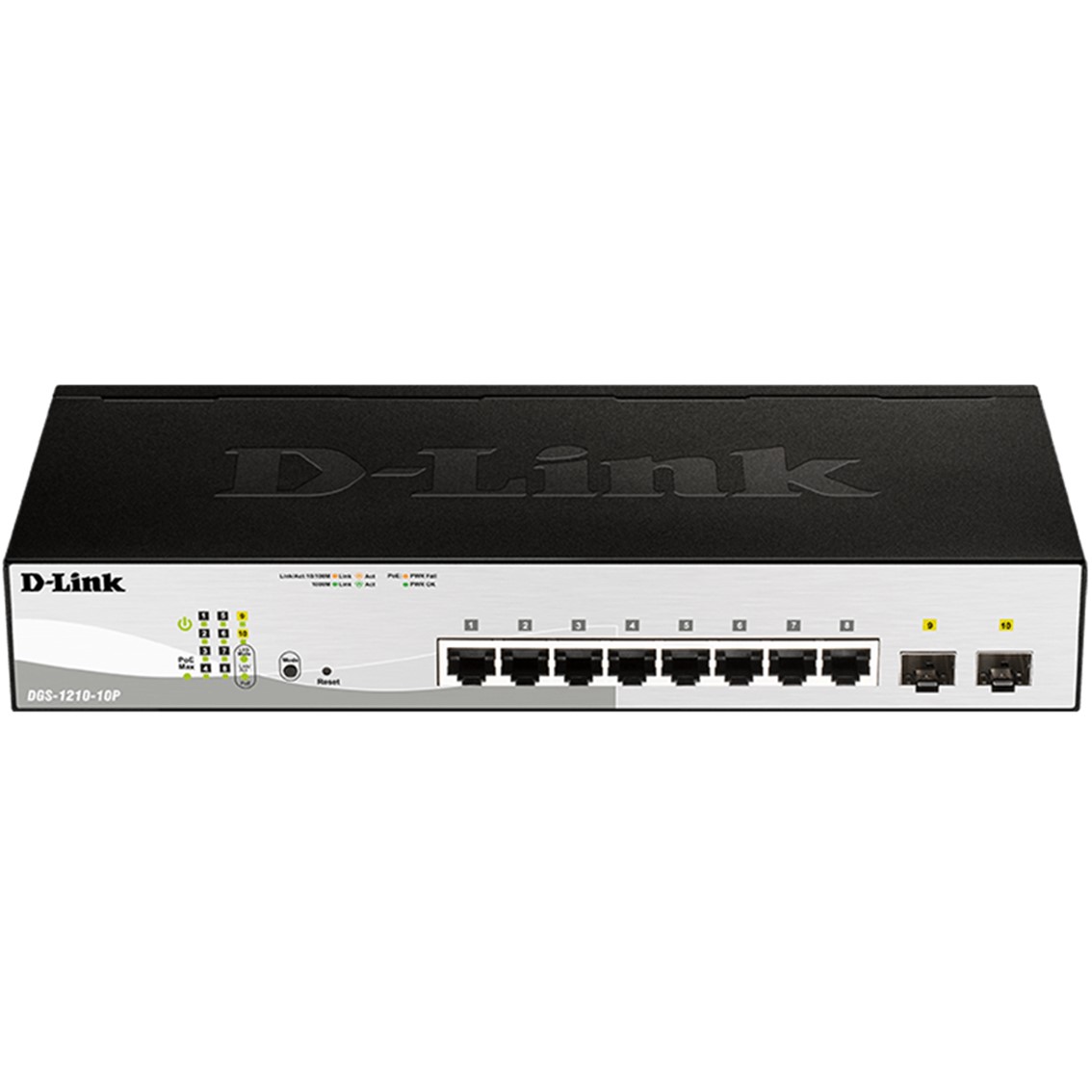 SWITCH D-LINK 8 PUERTOS 10/100/1000 POE GESTIONABLE +2 PTOS SFP LAYER2 SMARTIII
