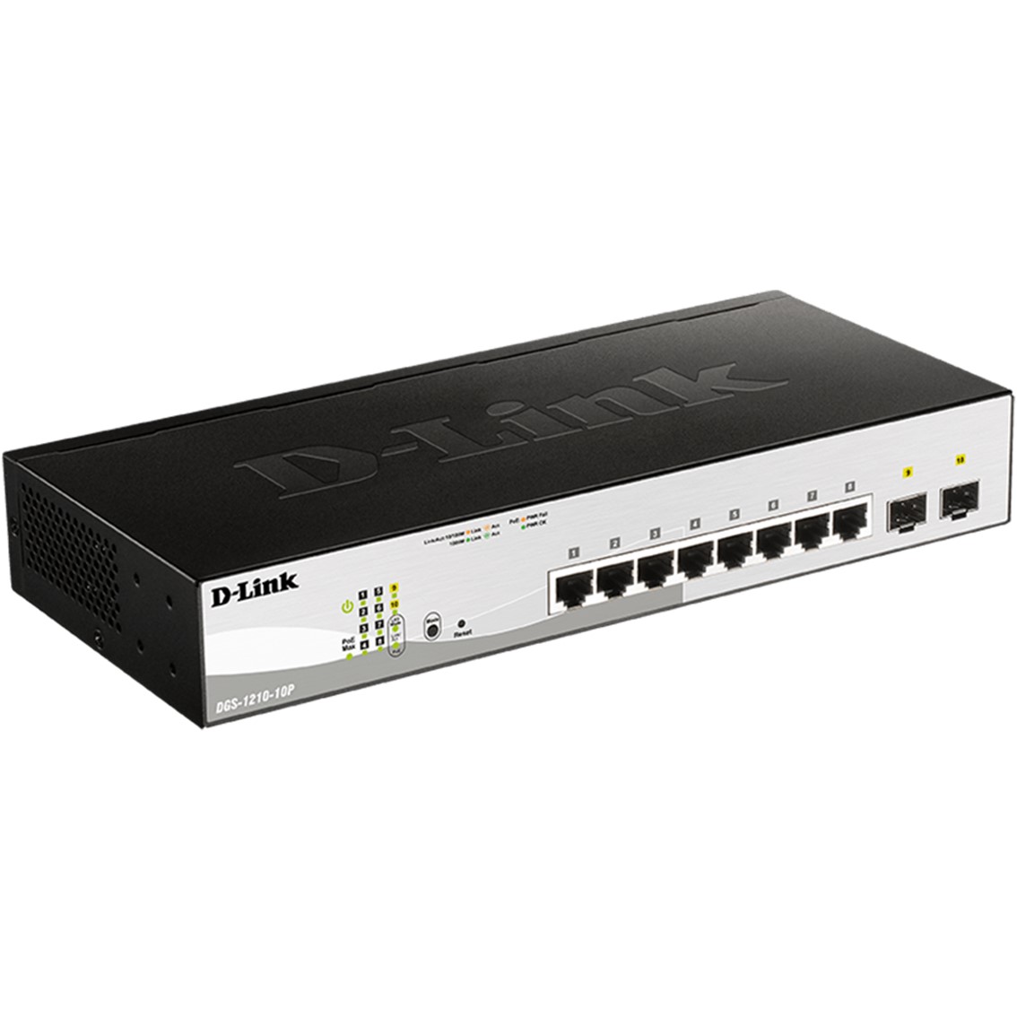 SWITCH D-LINK 8 PUERTOS 10/100/1000 POE GESTIONABLE +2 PTOS SFP LAYER2 SMARTIII